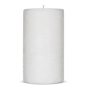 Nkuku Rustic Soy Blend Pillar Candle White Small